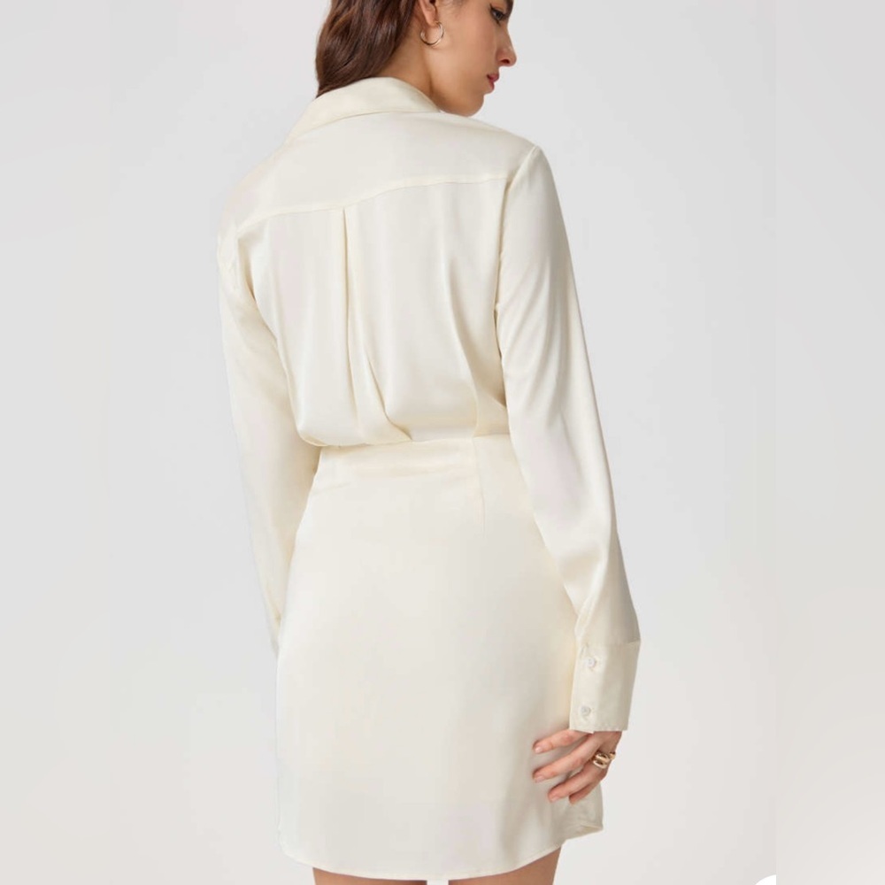 Cider Elegant Cream Long Sleeve Dress - Picture 5 of 14